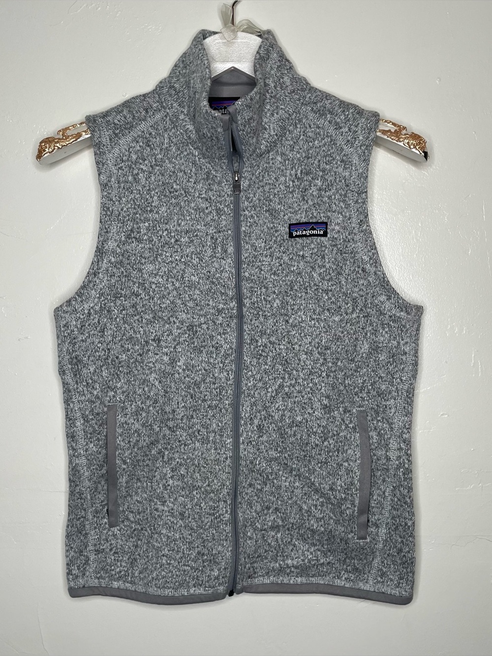 PATAGONIA MENS GRAY ZIP UP VEST SZ S